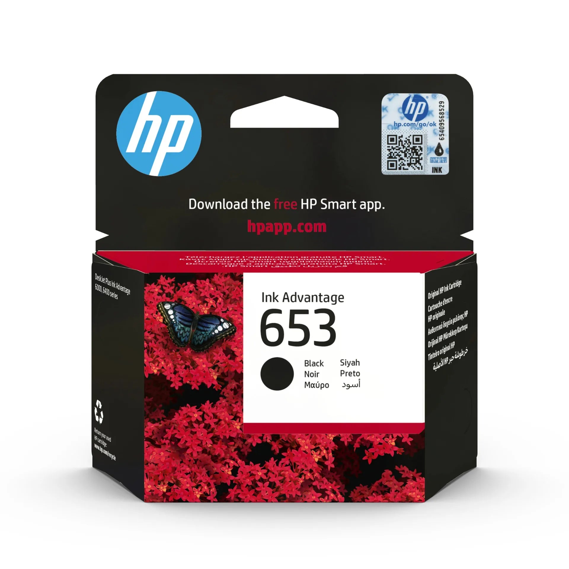 HP 653 Original Ink Cartridge - Black