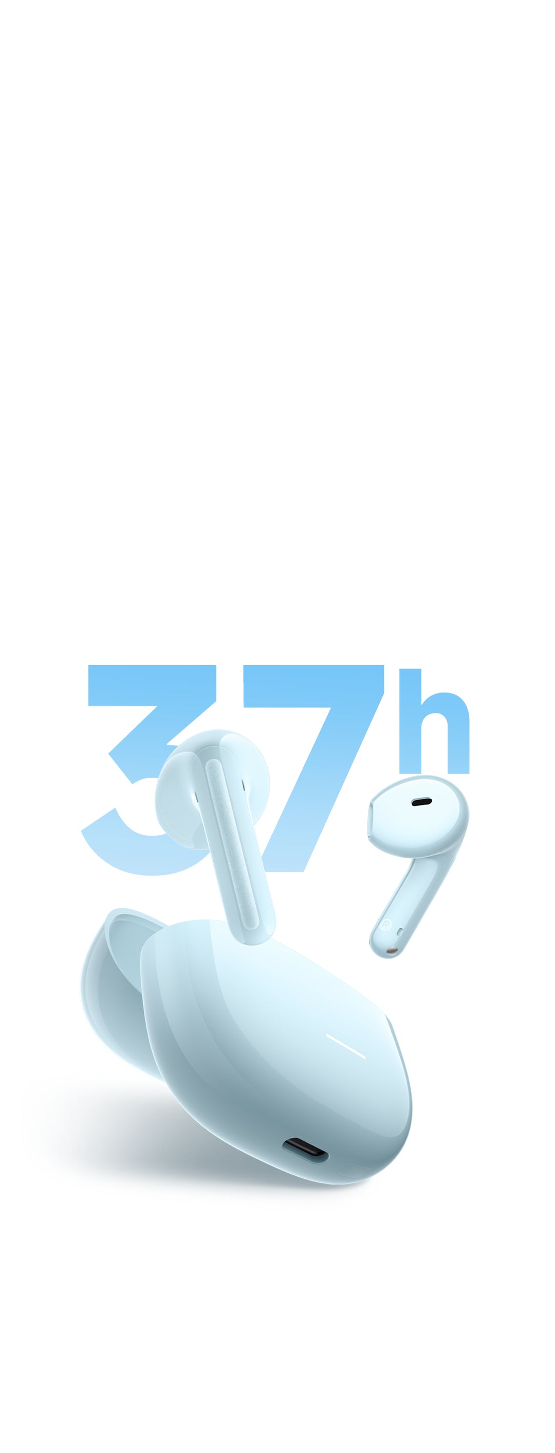 Redmi Buds 8 Active Blue | Semi-in-Ear Wireless Earbuds