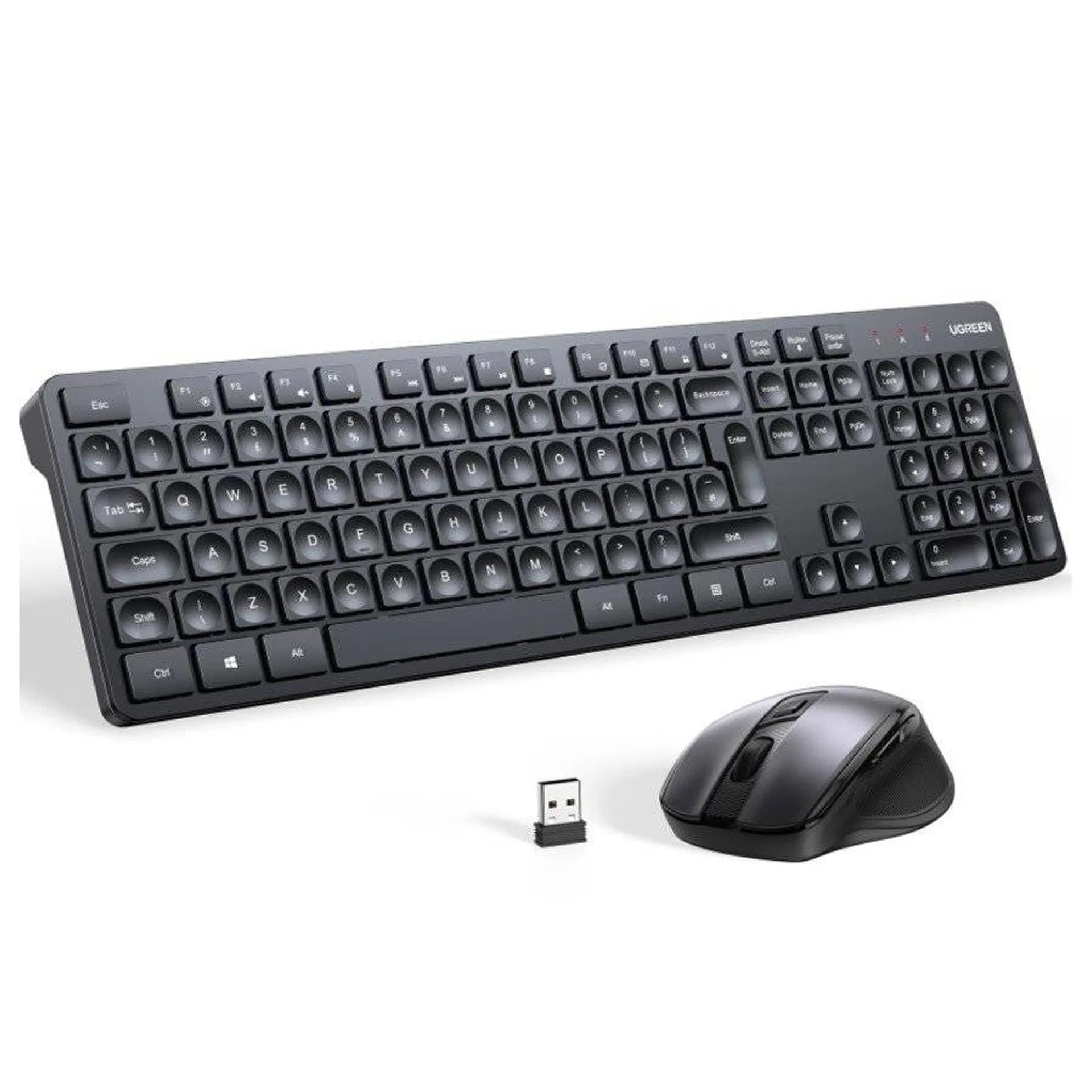 UGREEN MK006 Wireless Keyboard and Mouse Set - Black