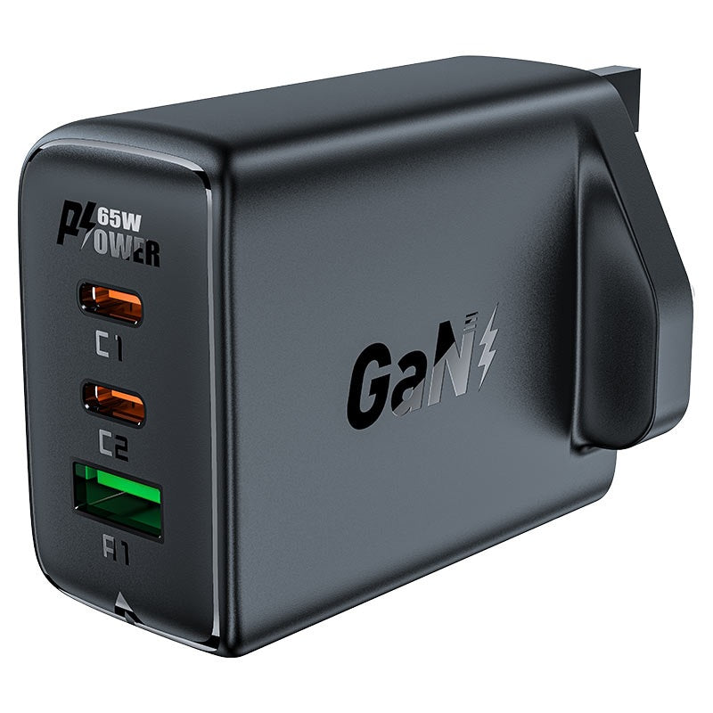 Acefast A44 GaN PD65W (2xusb-c+usb-a) charger- black/white Acefast A44 GaN PD65W (2xusb-c+usb-a) charger- black/white