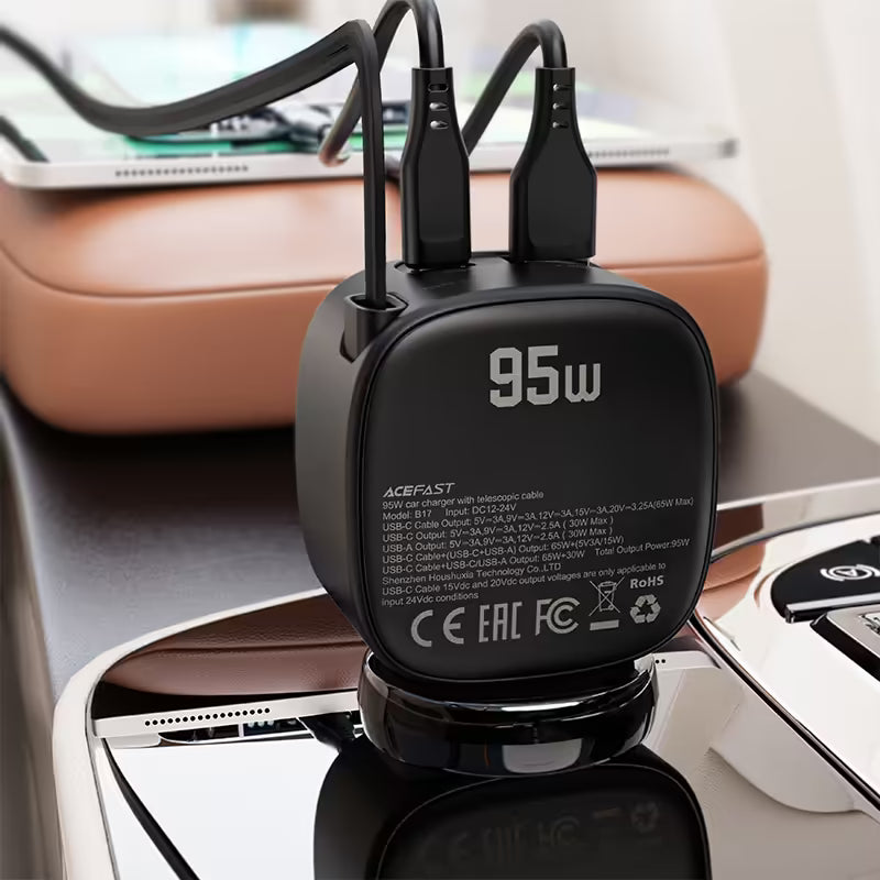 Acefast B17 Fast Charge Car Charger 95W - Black