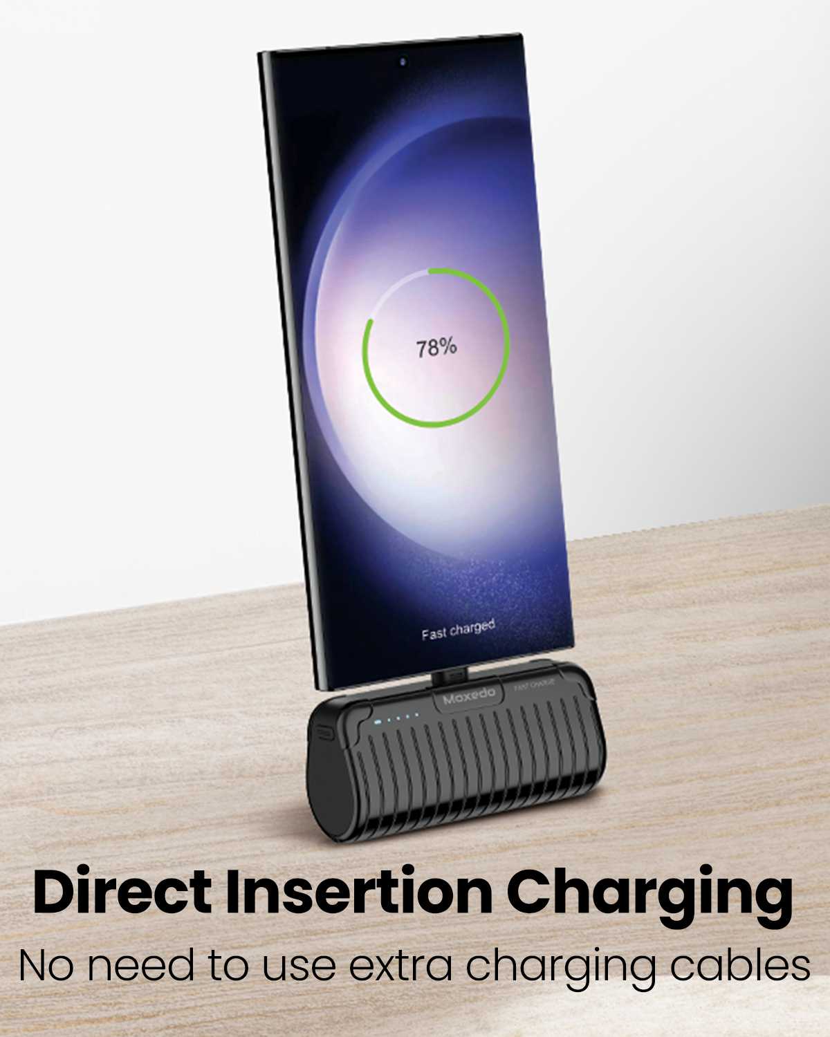 Moxedo Capsule 5000 mAh Mini Power Bank 20W Charger Built-in USB-C Connector with Kickstand (Black) Moxedo Capsule 5000 mAh Mini Power Bank 20W Charger Built-in USB-C Connector with Kickstand (Black)
