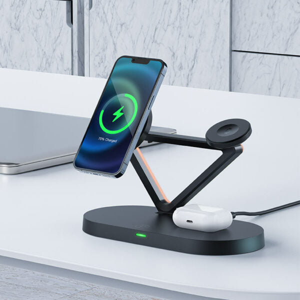 Fast Wireless Charger Desktop Holder AF-E9 3-in-