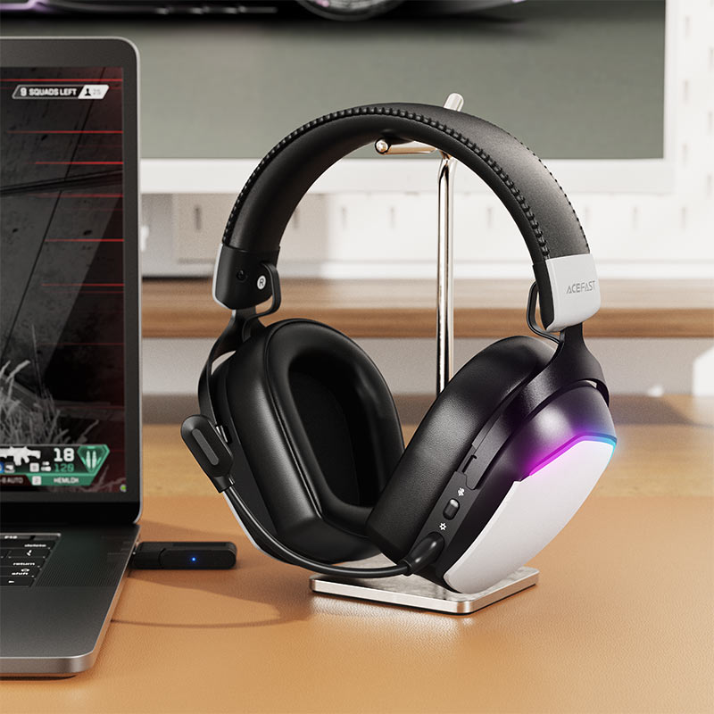 Acefast H11 Wireless Bluetooth Gaming Headset - 50mm Titanium Drivers, White