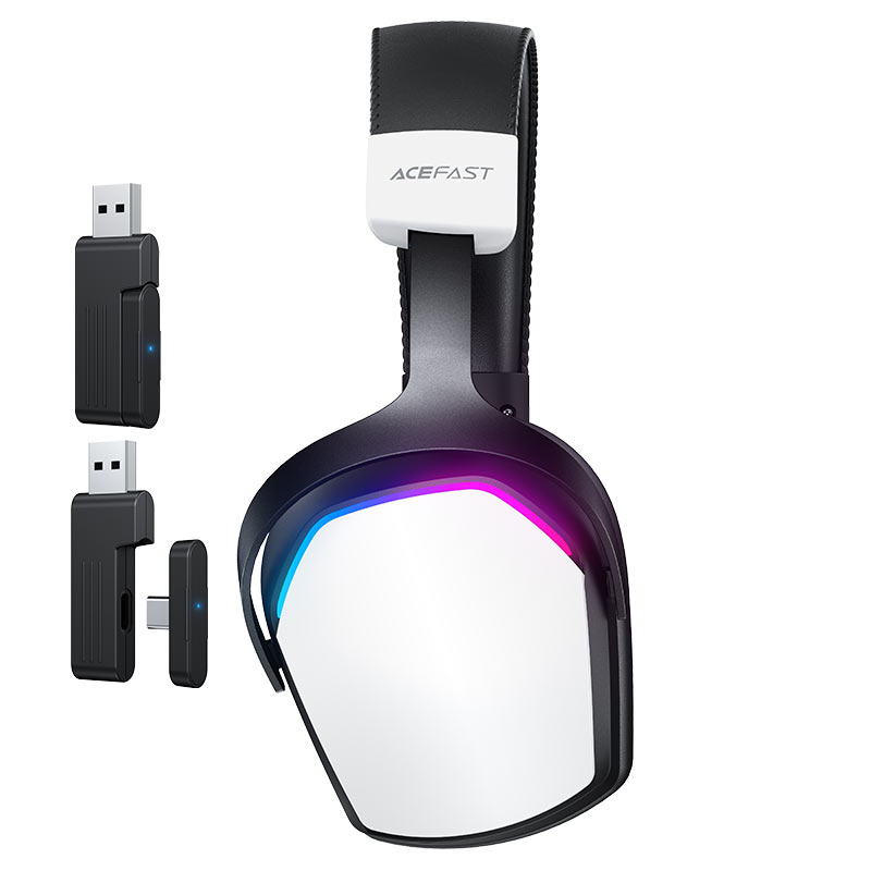 Acefast H11 Wireless Bluetooth Gaming Headset - 50mm Titanium Drivers, White