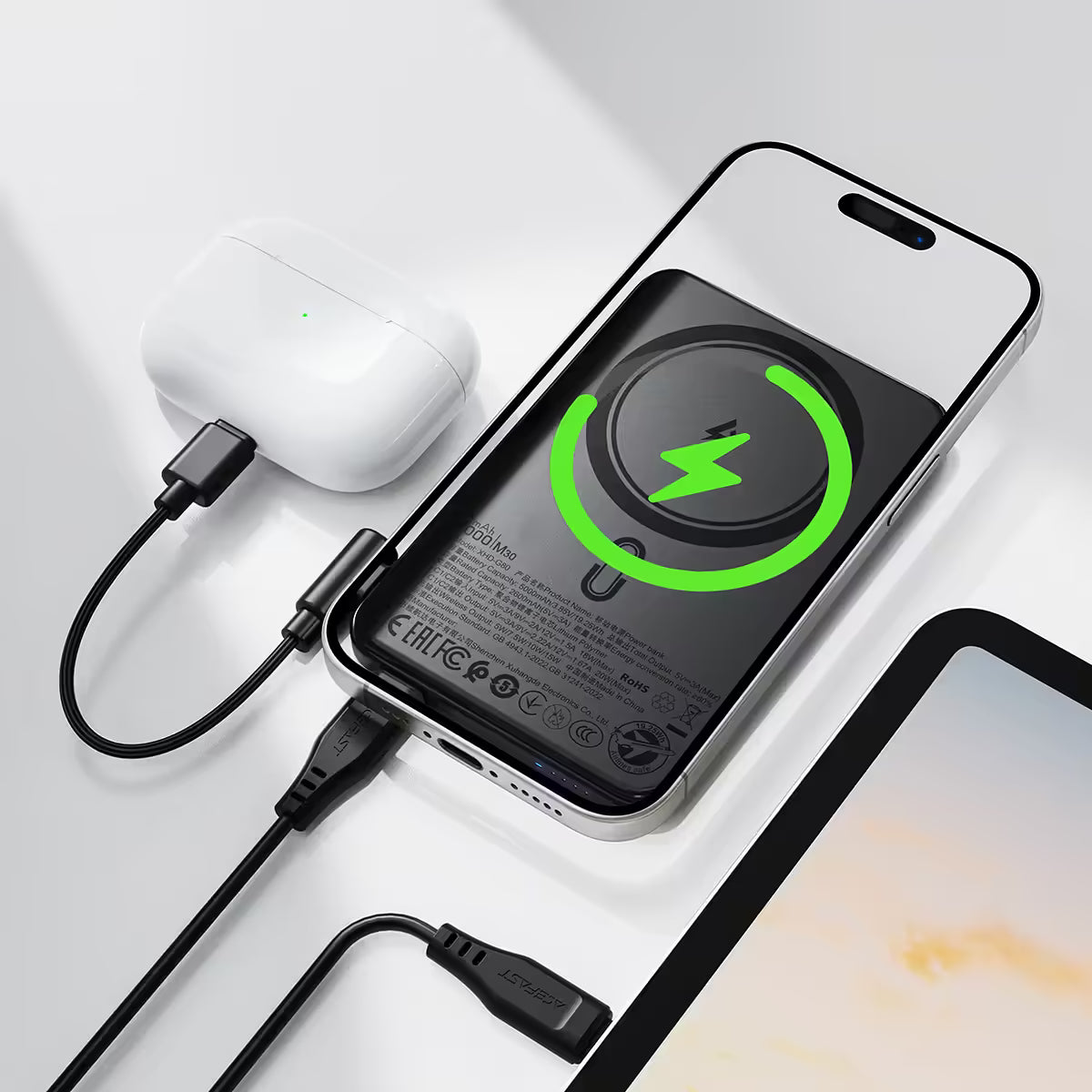 Acefast Magnetic Power Bank M30 PD20W 5000mAh - Black
