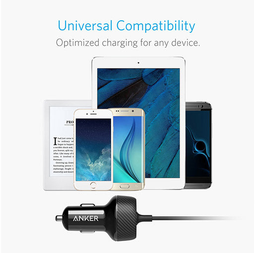 Anker PowerDrive Elite Ultra-Compact 24W 2 Ports Car Charger with Lightning Connector