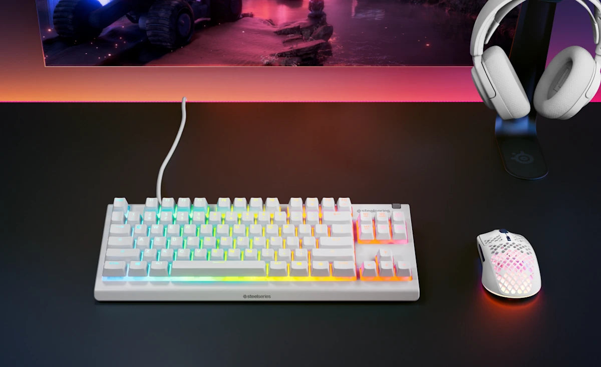 SteelSeries Apex 3 TKL US Gaming Keyboard – White SteelSeries Apex 3 TKL US Gaming Keyboard – White