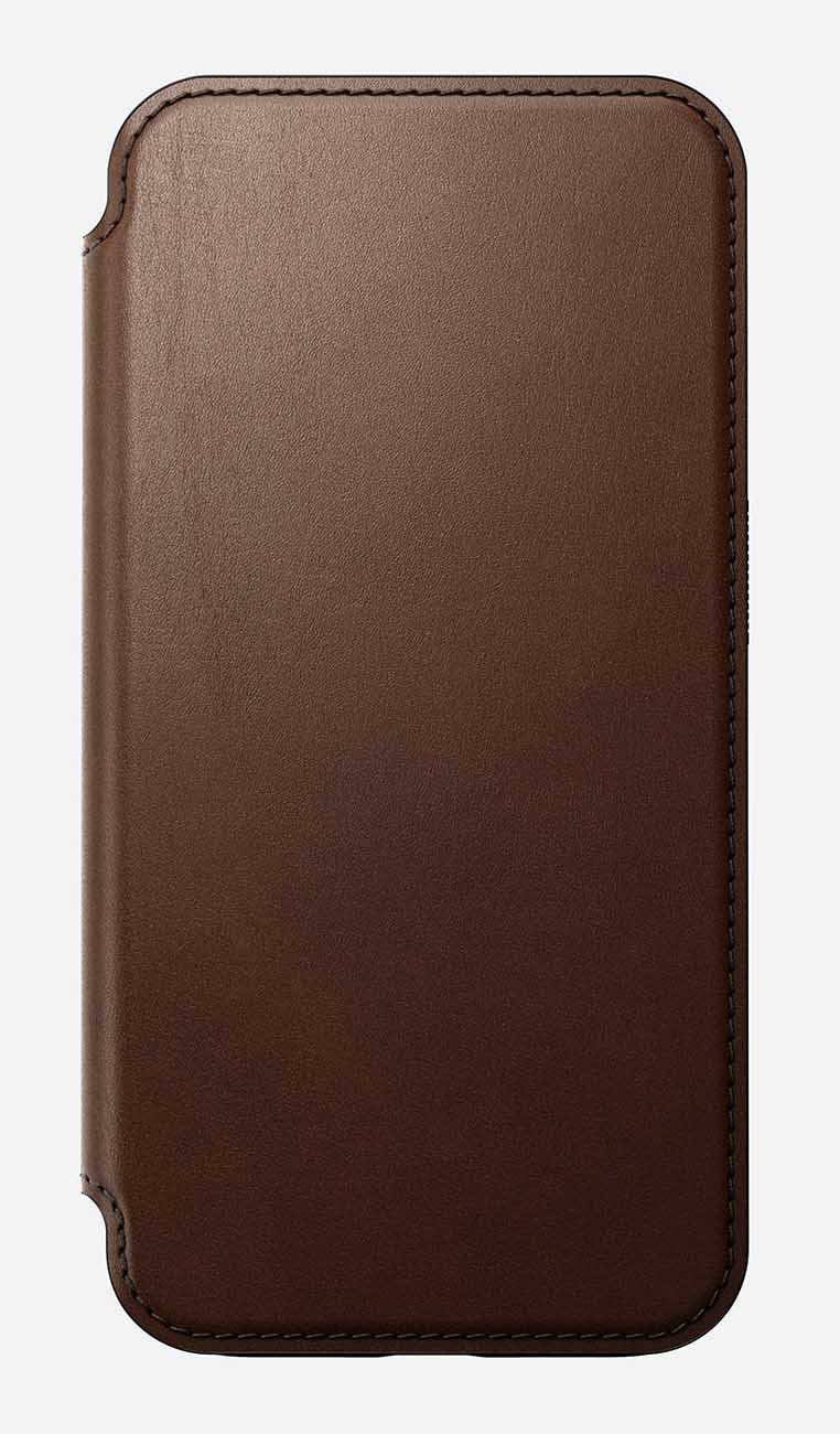 Nomad Modern Leather Folio for iPhone 15 Pro - Brown