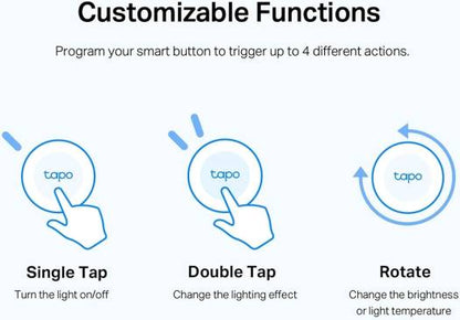 TP-Link Tapo S200B Smart Button, Works with Tapo Devices | Smart Home Control | Flexible Placement | Battery Powered | Tapo Hub Required