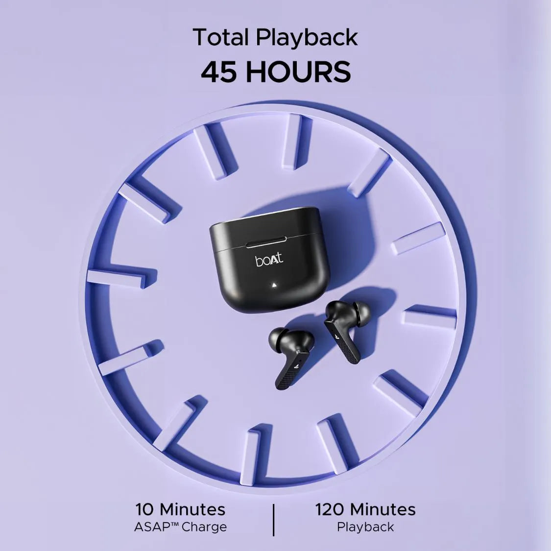 boAt Airdopes Primo With 45Hrs Playback – Black