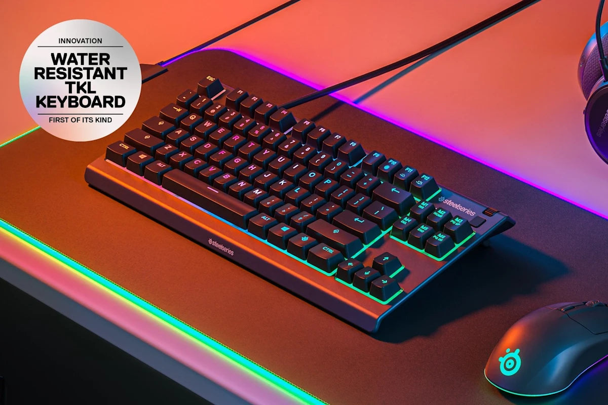 SteelSeries Apex 3 TKL US Gaming Keyboard – Black