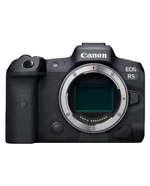 Canon EOS R5 Mirrorless Camera Body with 45MP full-frame sensor and 8K recording, available for online purchase and delivery in Doha, Qatar.
