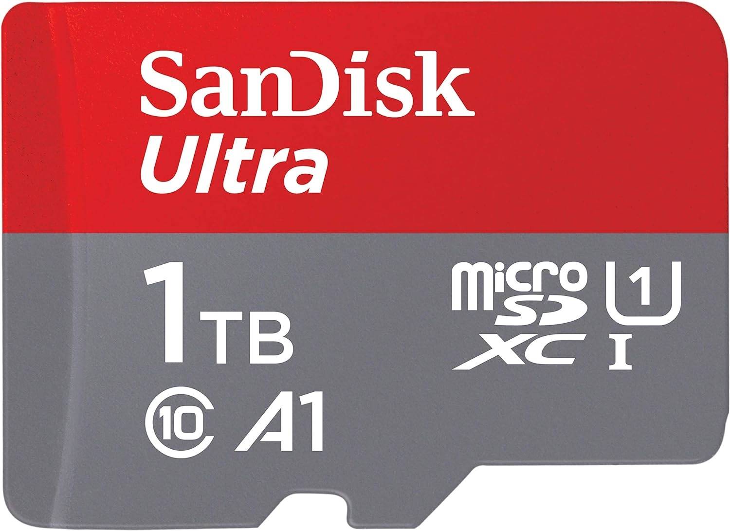 SanDisk Ultra 1TB microSDXC UHS-I A1 Class 10 Memory Card with fast transfer speeds and durable design, available in Qatar.