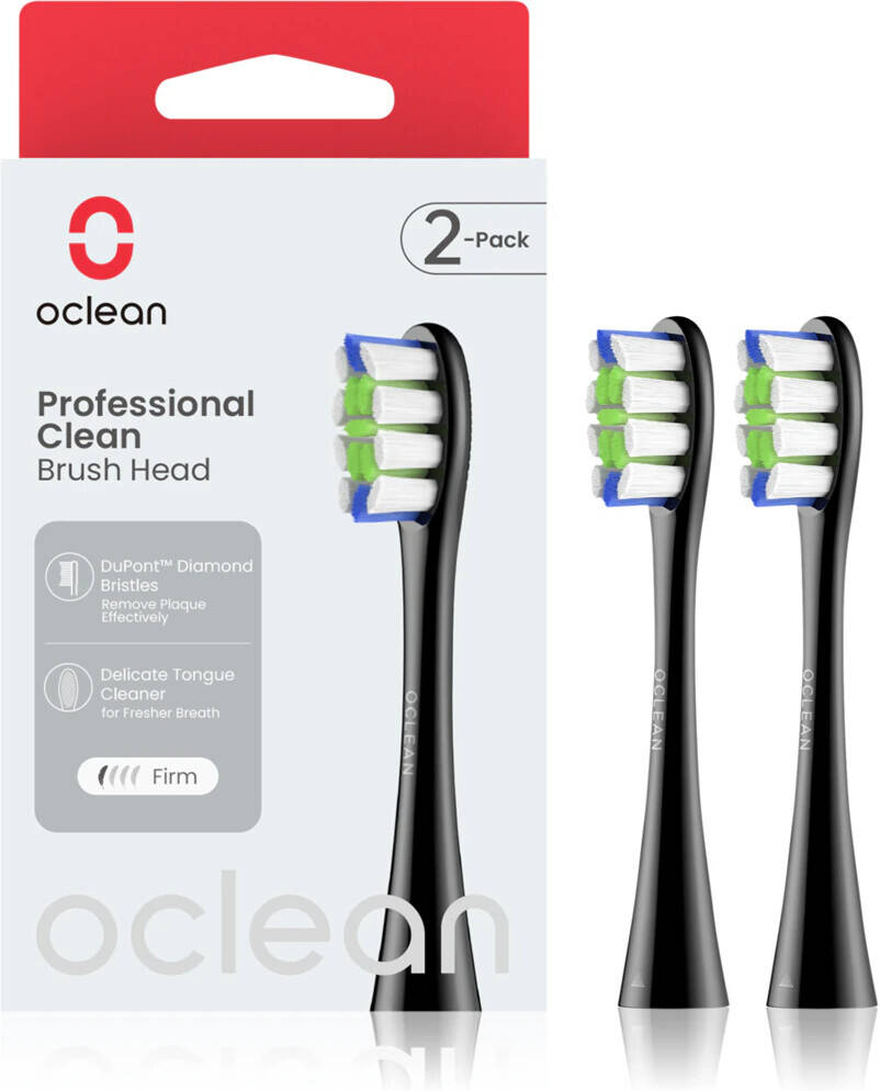Oclean Professional Clean Brush Head (2-pk) Black Color Oclean Professional Clean Brush Head (2-pk) Black Color