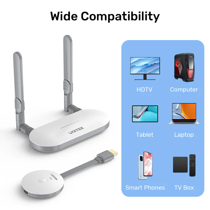 UNITEK Wireless HDMI Transmitter & Receiver Kit UNITEK Wireless HDMI Transmitter & Receiver Kit