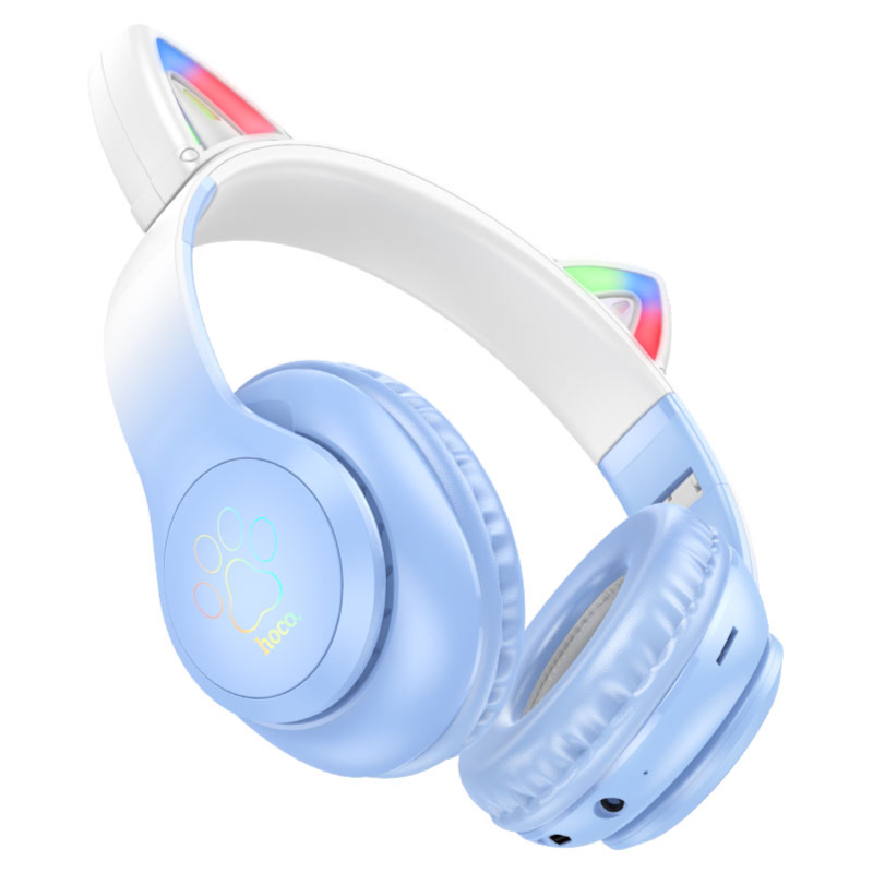 Hoco W42 Cat Ears Wireless and Wired Headphones - Blue Hoco W42 Cat Ears Wireless and Wired Headphones - Blue
