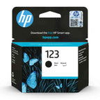HP 123 original black ink cartridge for HP DeskJet series printers
