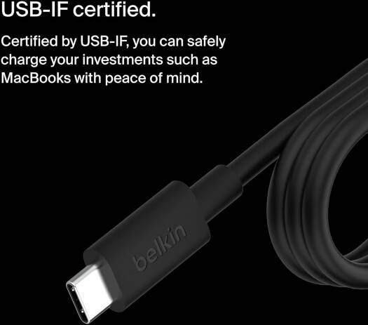 Belkin Connect USB-C Core GaN Laptop Power Adapter 100W - Black