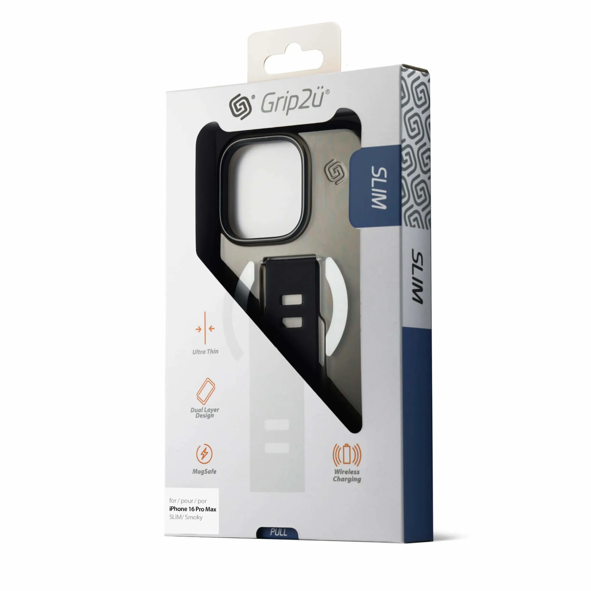 Grip2U Slim MagSafe Case for iPhone 16 Pro Max - Smoky
