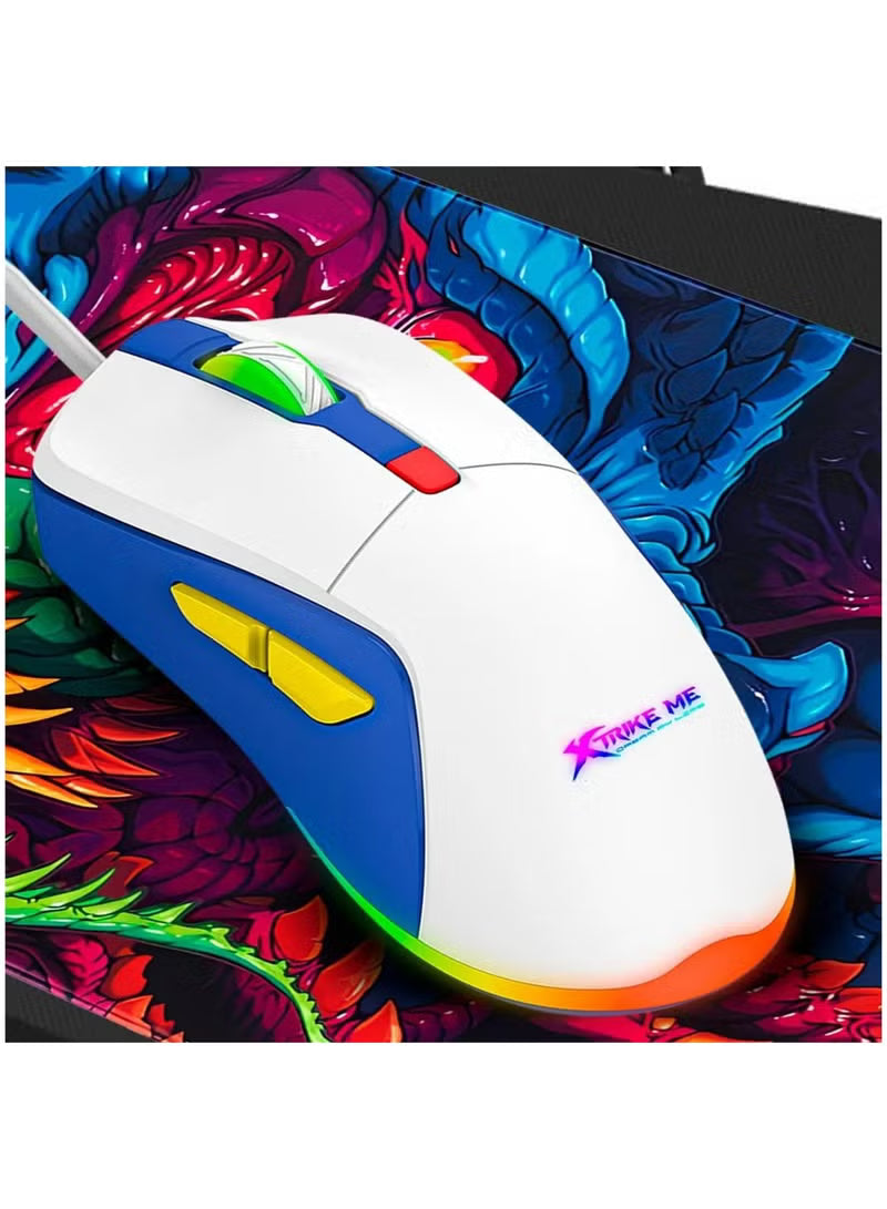 Xtrike Me GM-227 Wired Gaming Mouse - White