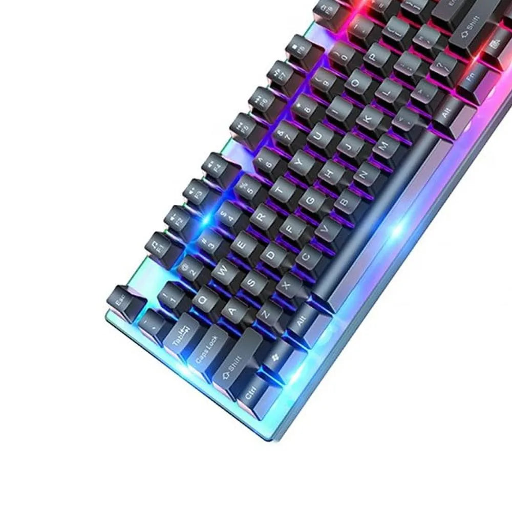 HOCO GM18 Luminous RGB Backlit Wired Gaming Keyboard and Mouse Set Black
