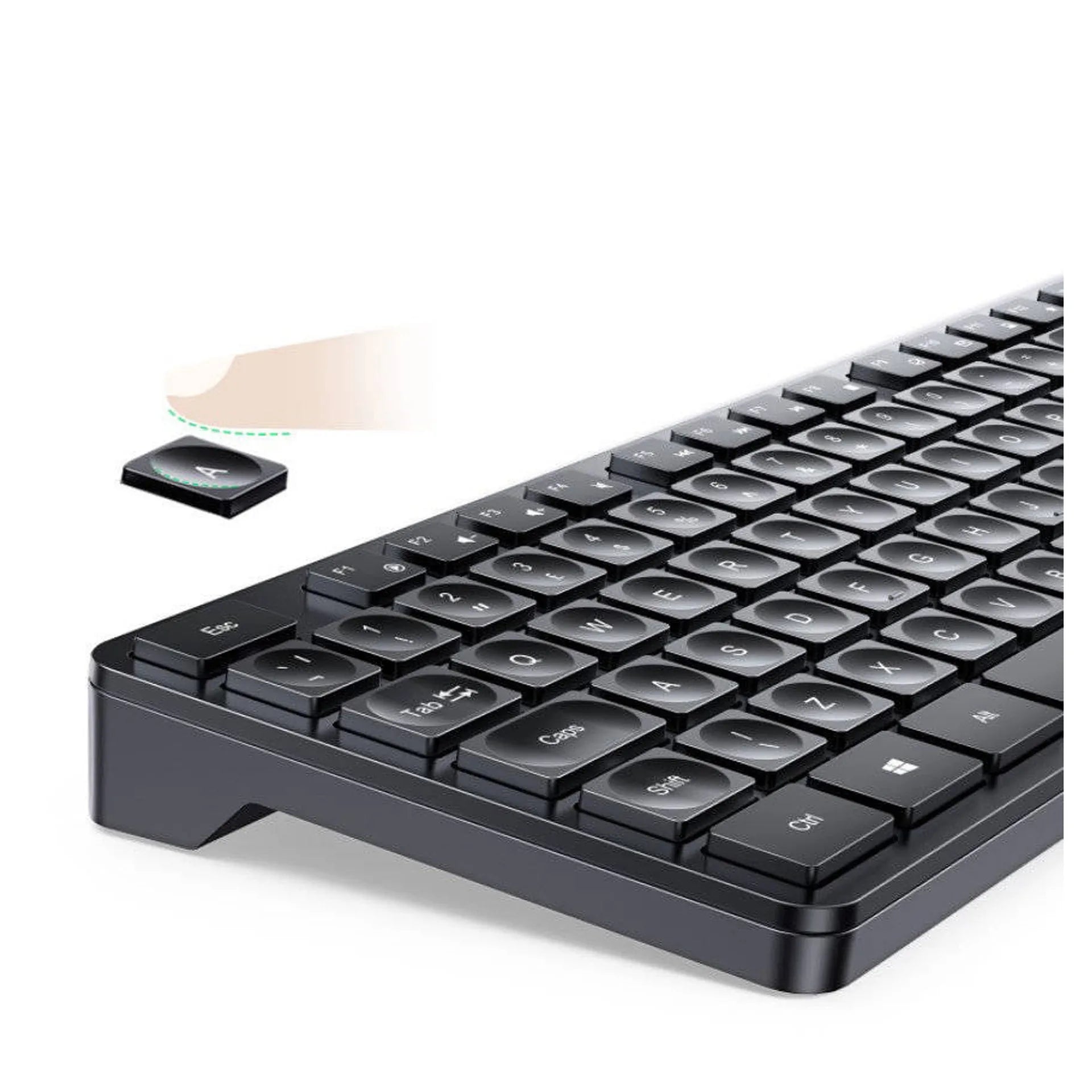 UGREEN MK006 Wireless Keyboard and Mouse Set - Black