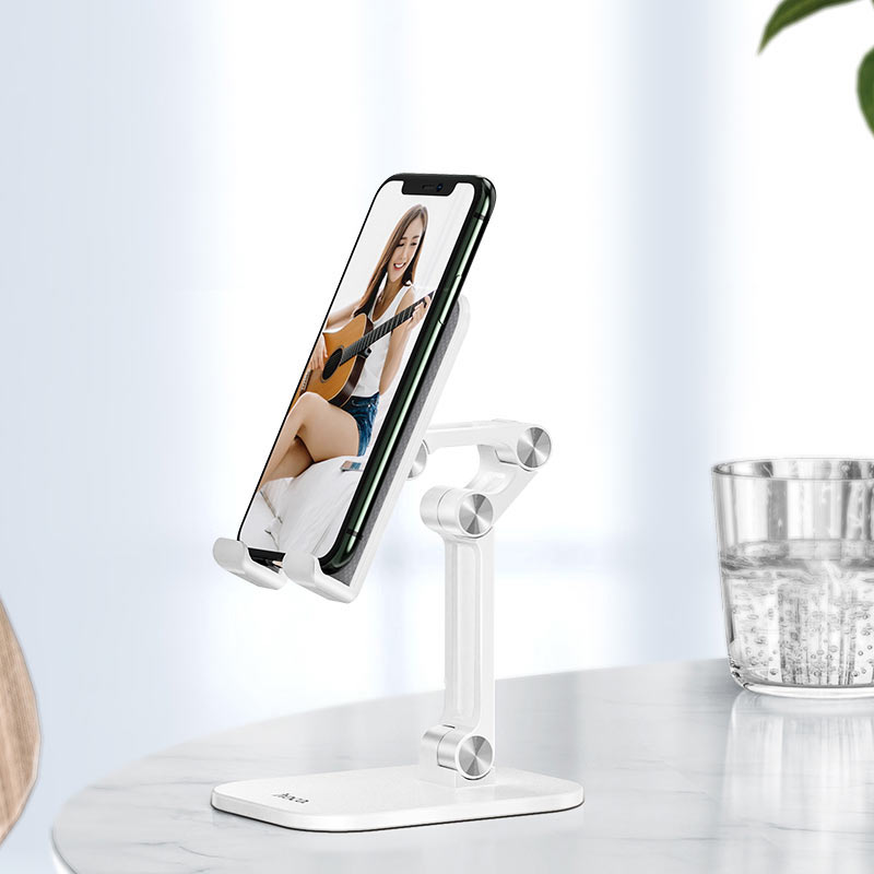 Hoco PH34 Excellent Double Folding Desktop Stand for Smartphones & Tablets - White