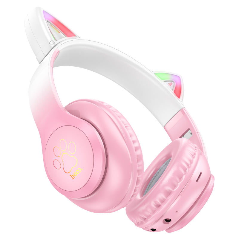 Hoco W42 Cat Ears Wireless and Wired Headphones - Cherry Blossom Hoco W42 Cat Ears Wireless and Wired Headphones - Cherry Blossom