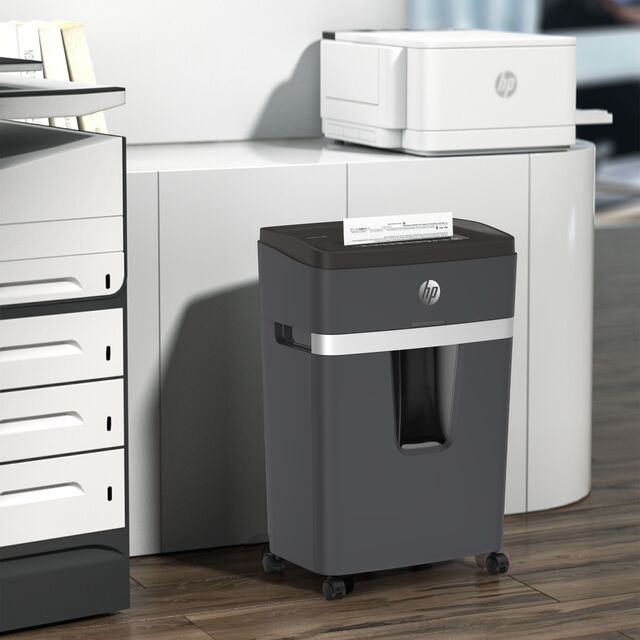 HP Pro Shredder 12MC Micro-Cut Paper Shredder UK Version - Black HP Pro Shredder 12MC Micro-Cut Paper Shredder UK Version - Black