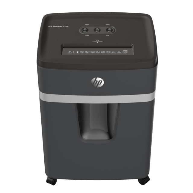 HP Pro Shredder 12MC Micro-Cut Paper Shredder UK Version - Black HP Pro Shredder 12MC Micro-Cut Paper Shredder UK Version - Black