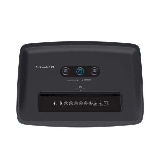 HP Pro Shredder 15CC Cross-Cut Paper Shredder UK Version - Black HP Pro Shredder 15CC Cross-Cut Paper Shredder UK Version - Black