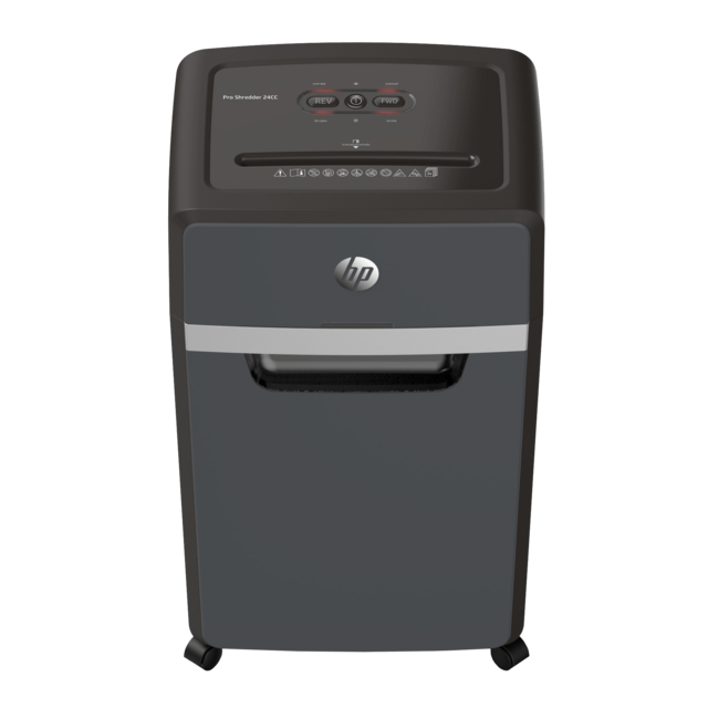 HP Pro Shredder 24CC Cross-Cut Paper Shredder UK Version - Black