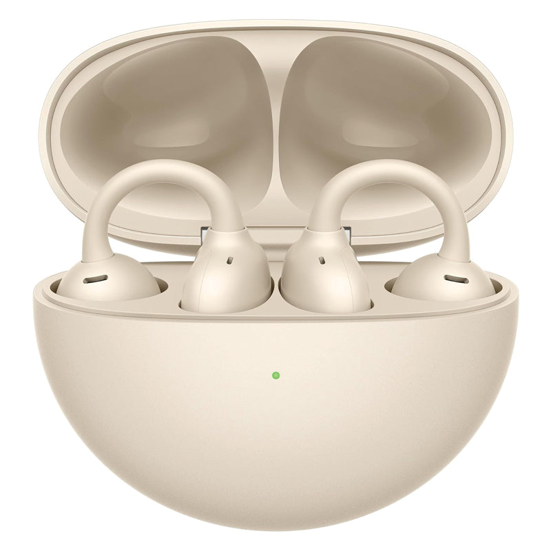 Huawei FreeClip Beige wireless earbuds with open-ear clip design – Buy online in Qatar.