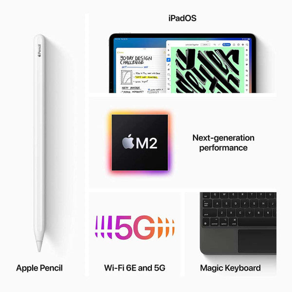 Apple iPad Pro 12.9 Wifi  M2 2022 (6th Gen) 2TB MNXY3AB/A - Silver