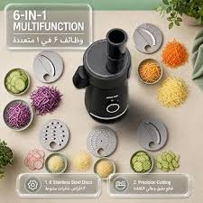 Green Lion 6-in-1 Salad Maker | Slicing, Shredding & Chopping | Black
