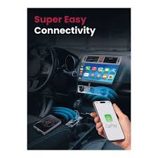 Moxedo Plug And Play CarPlay AI Smart Box 4K HDMI Wireless CarPlay & Android Auto Adapter iOS & Android (MX-CSB001) - Black