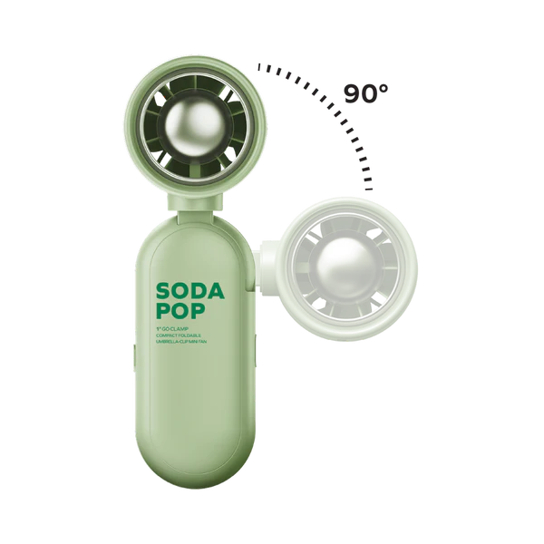 Momax 1°Go Clamp Compact Foldable Umbrella-Clip Mini Fan - Green