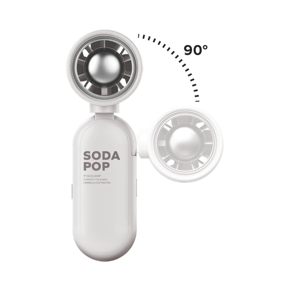 Momax 1°Go Clamp Compact Foldable Umbrella-Clip Mini Fan - White