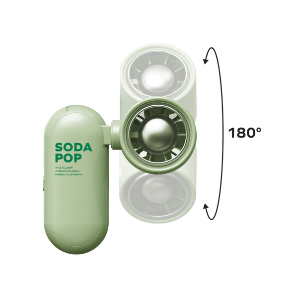 Momax 1°Go Clamp Compact Foldable Umbrella-Clip Mini Fan - Green