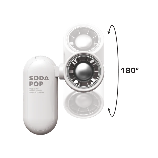 Momax 1°Go Clamp Compact Foldable Umbrella-Clip Mini Fan - White