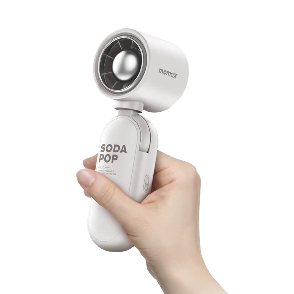 Momax 1°Go Clamp Compact Foldable Umbrella-Clip Mini Fan - White