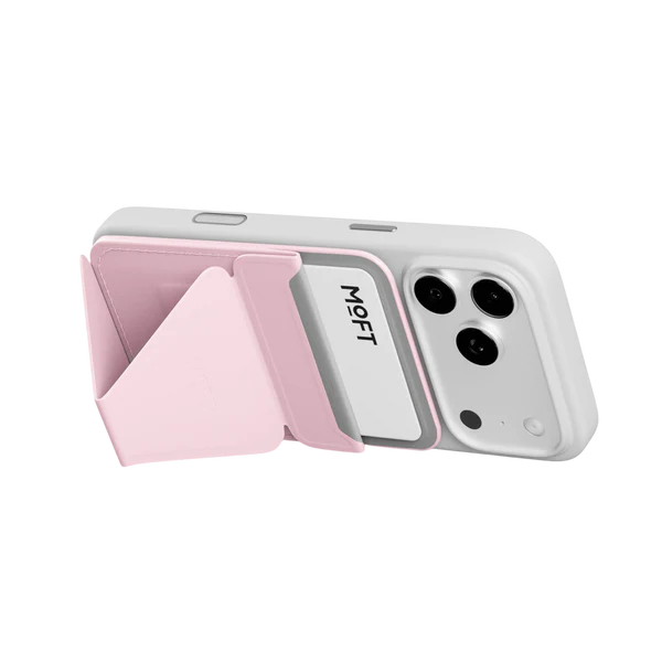 MOFT Snap-On iPhone Stand & Wallet (MOVAS)- Light Pink