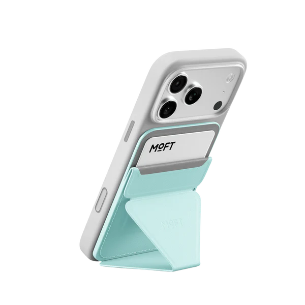 MOFT Snap-On iPhone Stand & Wallet (MOVAS) - Aqua MOFT Snap-On iPhone Stand & Wallet (MOVAS) - Aqua