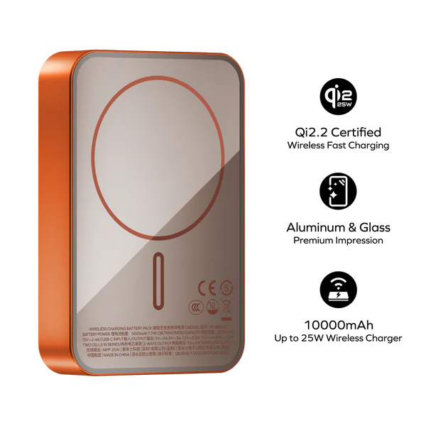 Momax 1-Power Q.Pass2 10000mAh Qi2 25W Magnetic Wireless Power Bank Momax 1-Power Q.Pass2 10000mAh Qi2 25W Magnetic Wireless Power Bank