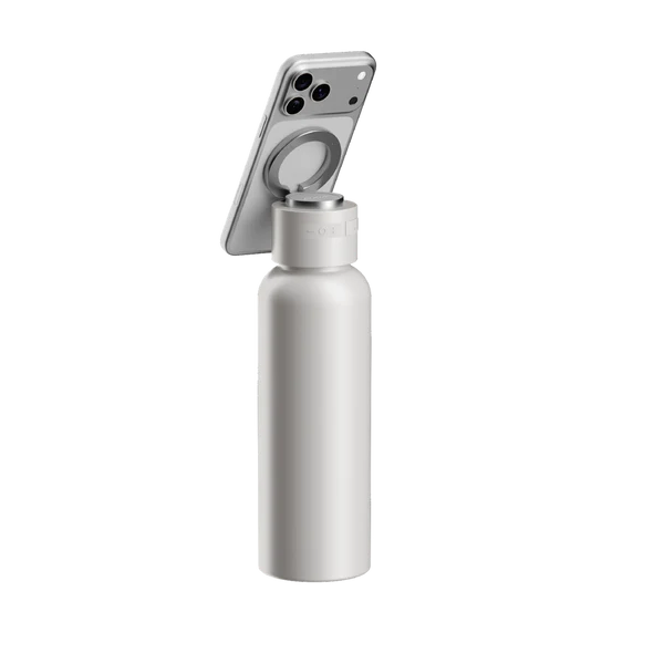 Momax 1-Vibe Bottle Magnetic Wireless Speaker Flask - White