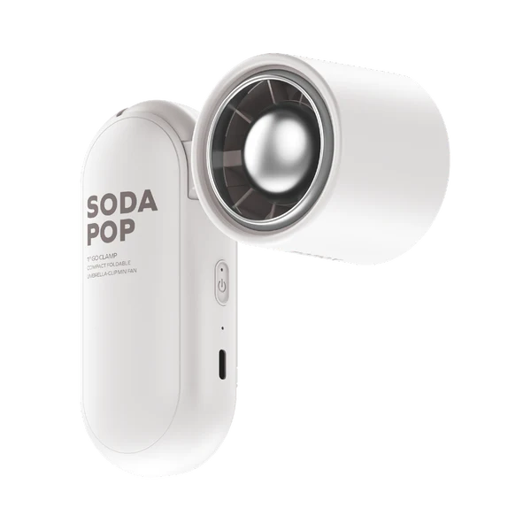 Momax 1°Go Clamp Compact Foldable Umbrella-Clip Mini Fan - White