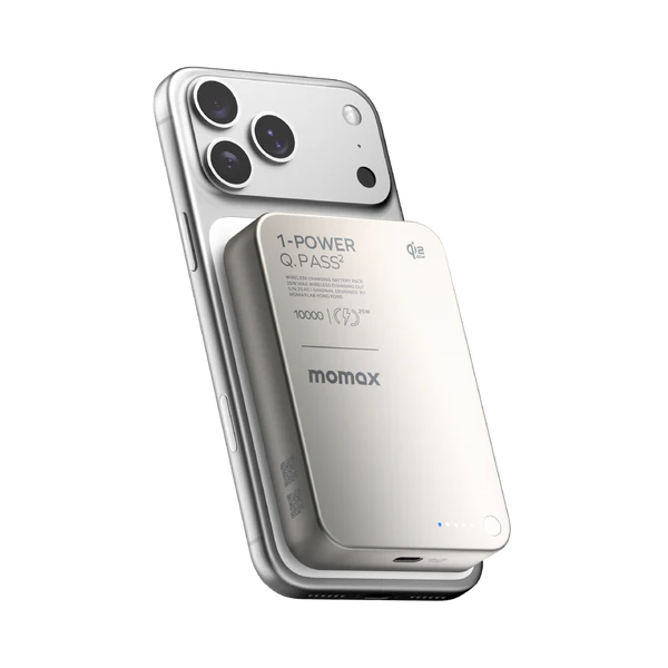 Momax 1-Power Q.Pass2 10000mAh Qi2 25W Magnetic Wireless Power Bank