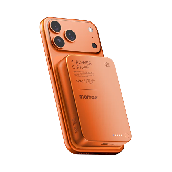 Momax 1-Power Q.Pass2 10000mAh Qi2 25W Magnetic Wireless Power Bank Momax 1-Power Q.Pass2 10000mAh Qi2 25W Magnetic Wireless Power Bank