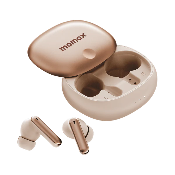 Momax 1-Vibe Lite True Wireless Noise Cancelling Earbuds - Desert Titanium
